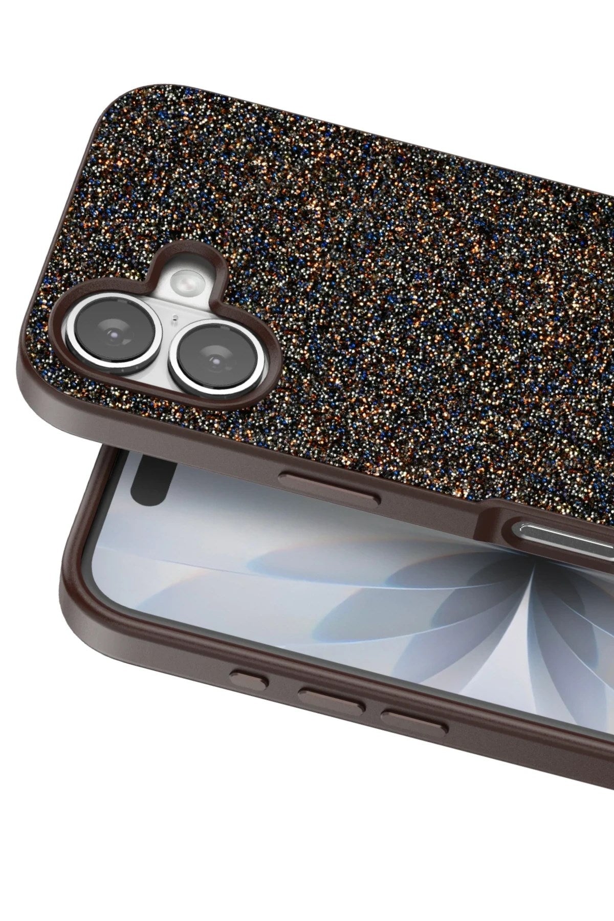 Mey İthalat® iPhone 17 Bright Simli Kapak - Gold