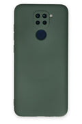 Mey İthalat® Redmi Note 9 Kılıf Nano içi Kadife Silikon - Koyu Yeşil