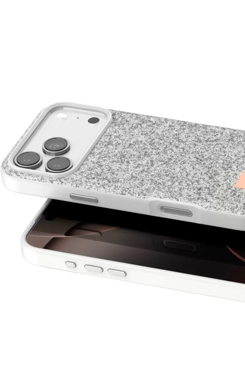 Mey İthalat® iPhone 17 Pro Max Bright Simli Kapak - Beyaz