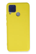 Mey İthalat® Realme C15 Kılıf Nano içi Kadife Silikon - Sarı