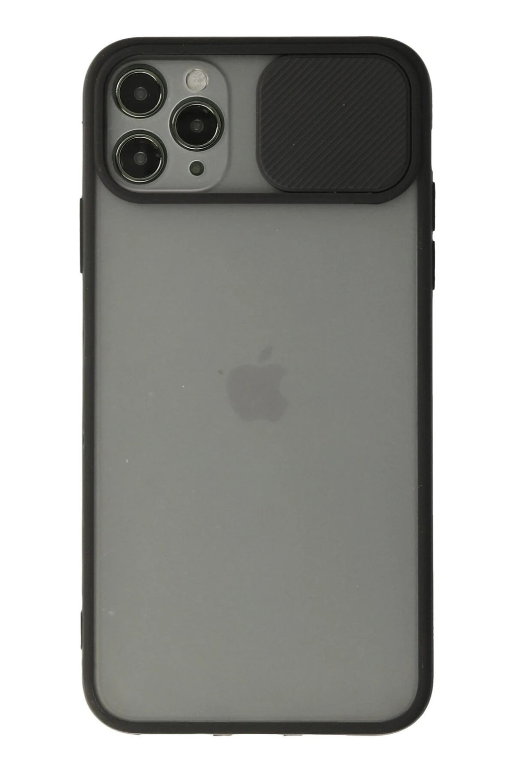 Mey İthalat® iPhone 11 Pro Max Kılıf Palm Buzlu Kamera Sürgülü Silikon - Siyah