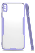 Mey İthalat® iPhone XS Max Kılıf Platin Silikon - Lila