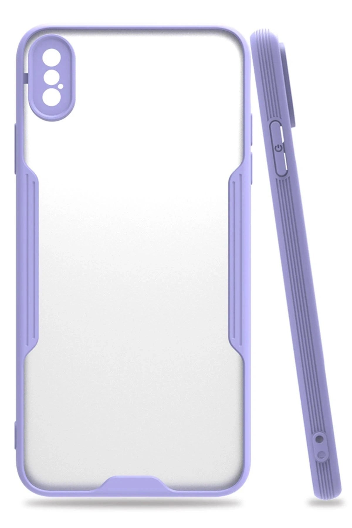 Mey İthalat® iPhone XS Max Kılıf Platin Silikon - Lila