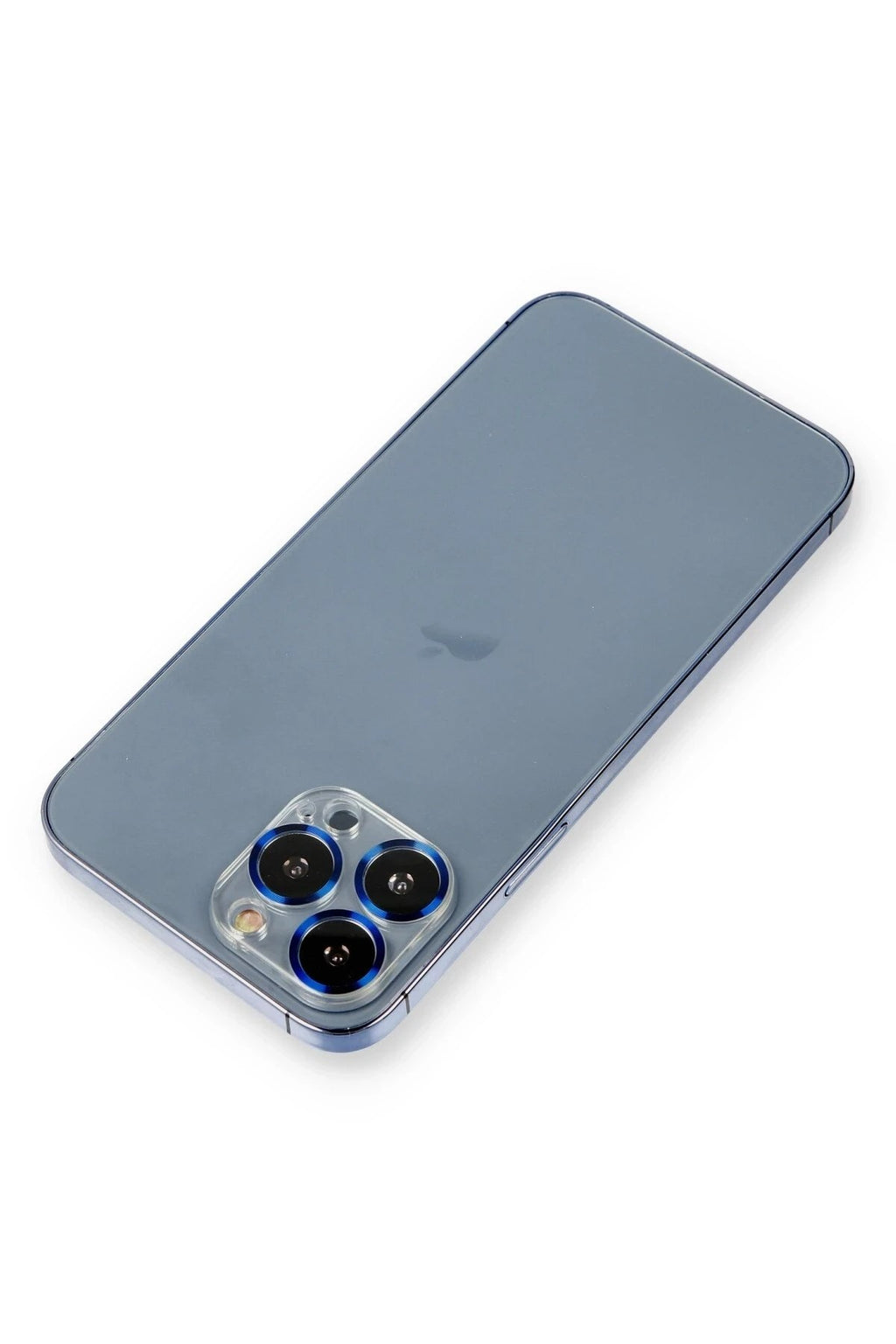 Mey İthalat® iPhone 12 Pro Metal Kamera Lens Koruma Cam - Mavi