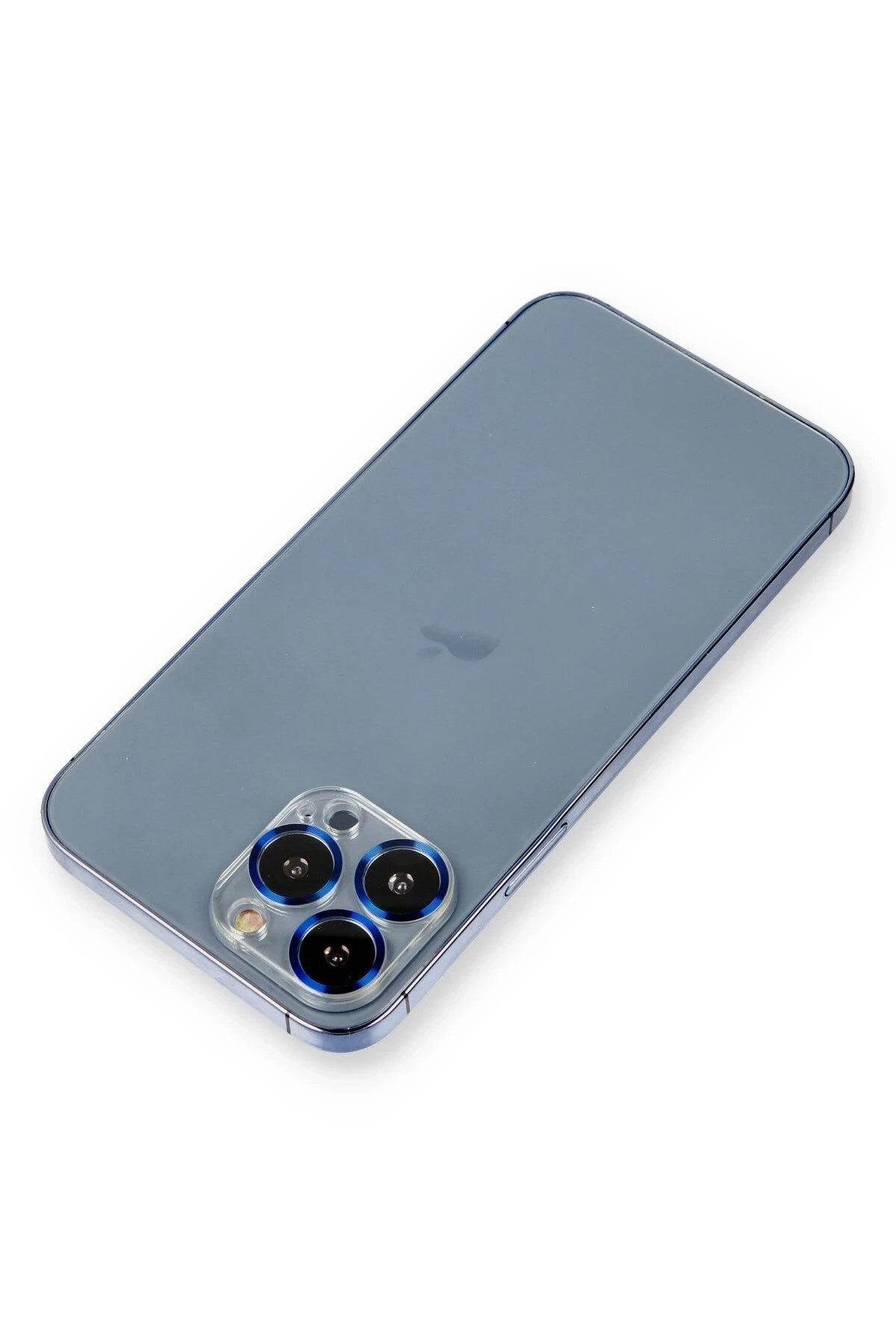 Mey İthalat® iPhone 12 Pro Metal Kamera Lens Koruma Cam - Mavi
