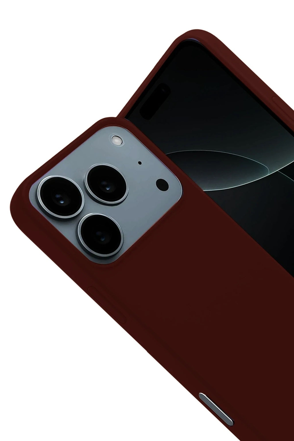 Mey İthalat® iPhone 17 Pro Nano içi Kadife Silikon - Bordo