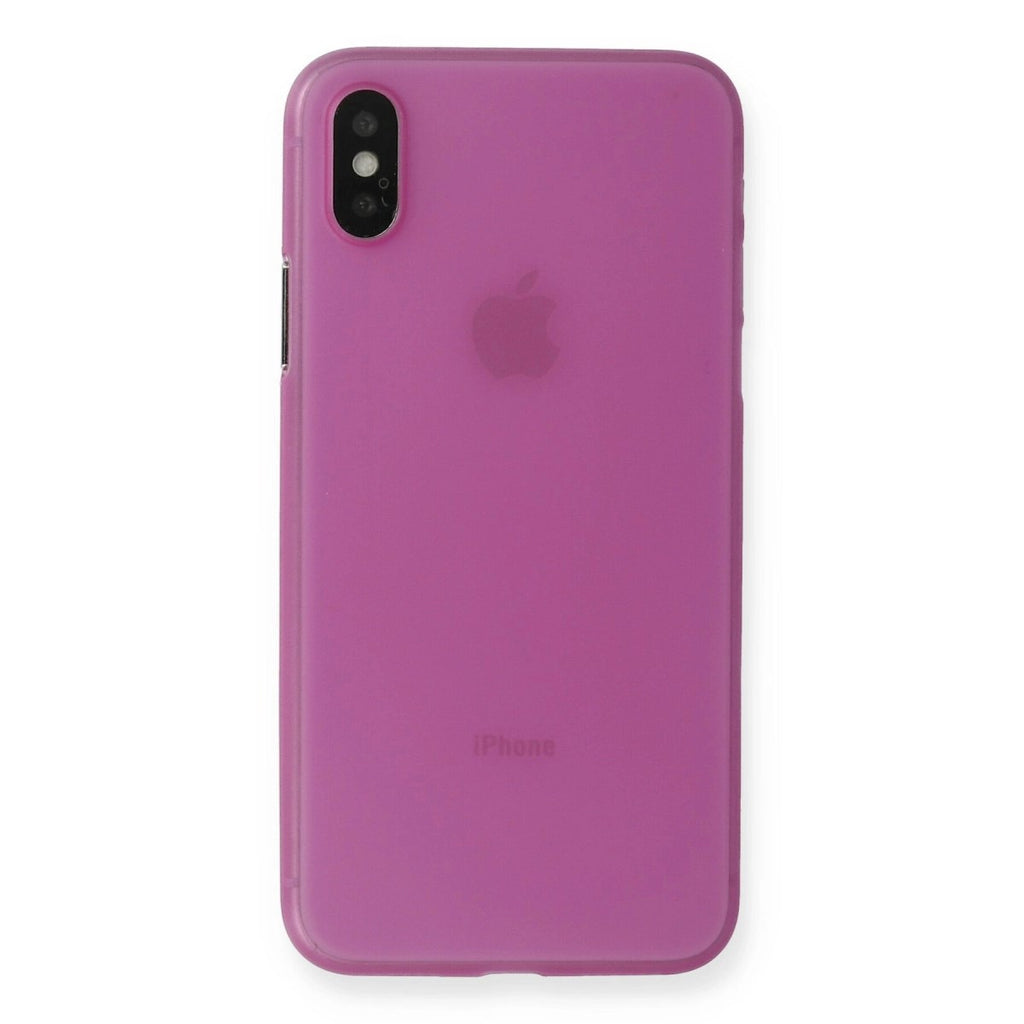 Mey İthalat® iPhone X Kılıf PP Ultra İnce Kapak - Pembe