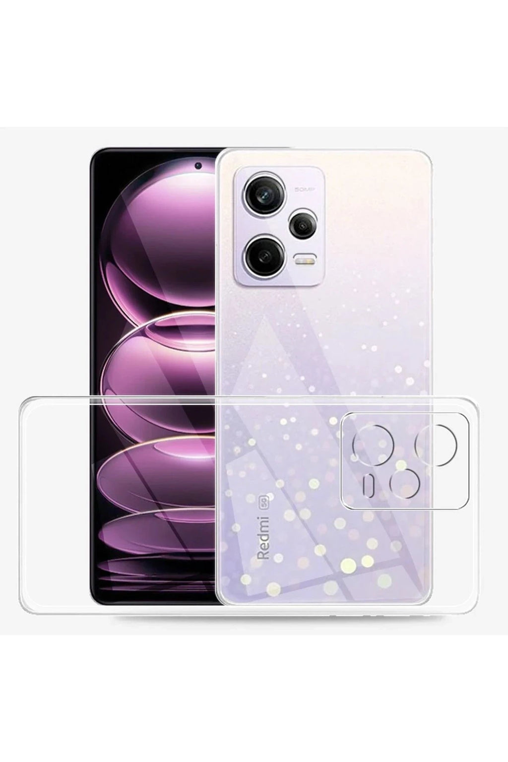 Mey İthalat® Redmi Note 12 Pro 5G Kılıf Lüx Şeffaf Silikon