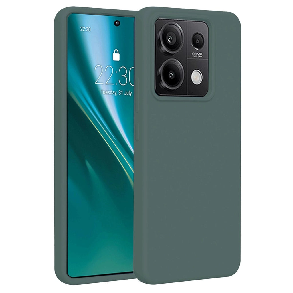 Mey İthalat® Redmi Note 13 Pro 5G Kılıf First Silikon - Koyu Yeşil