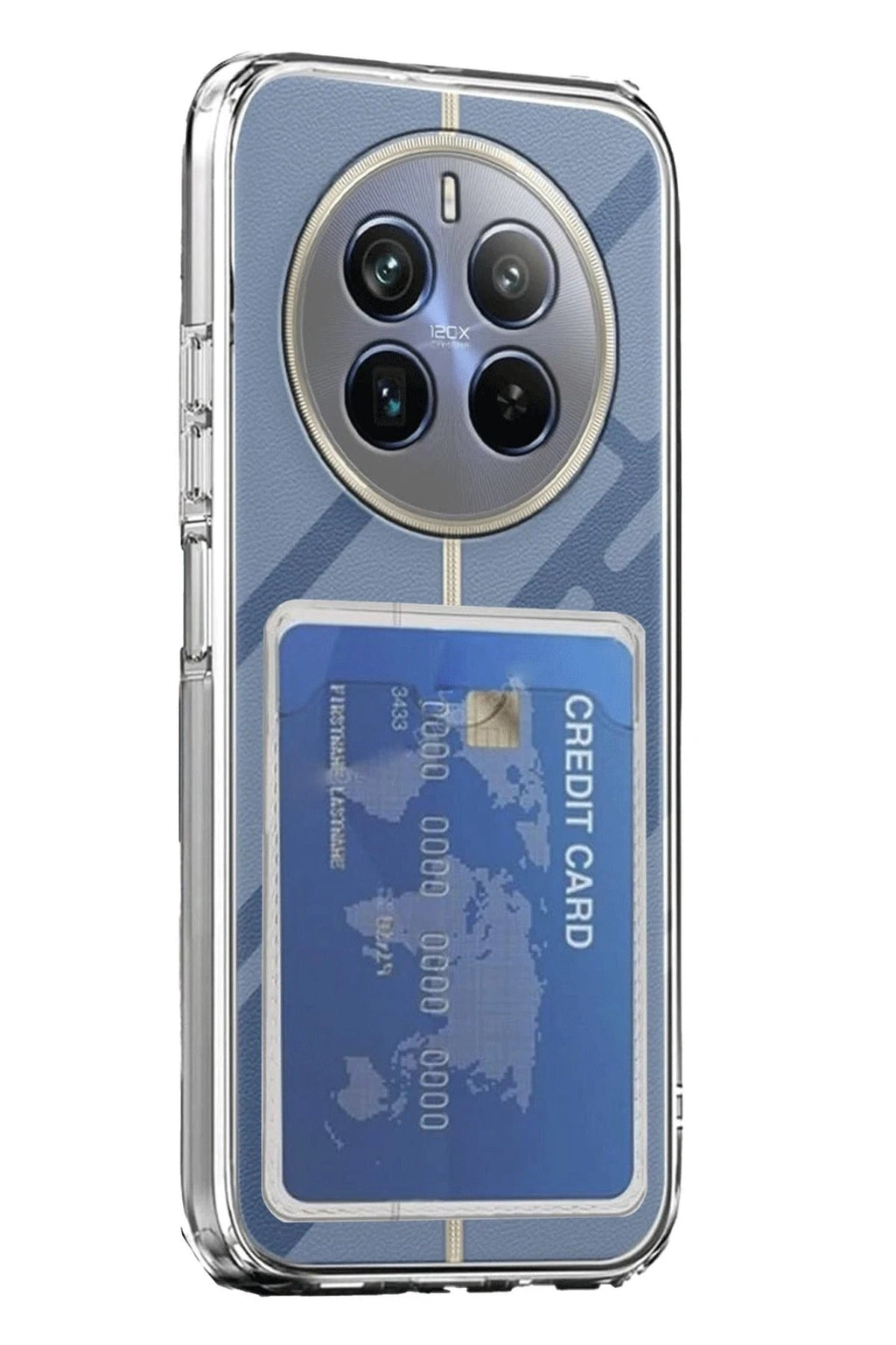 Mey İthalat® Realme 12 Pro Kılıf Kart Şeffaf Silikon - Şeffaf