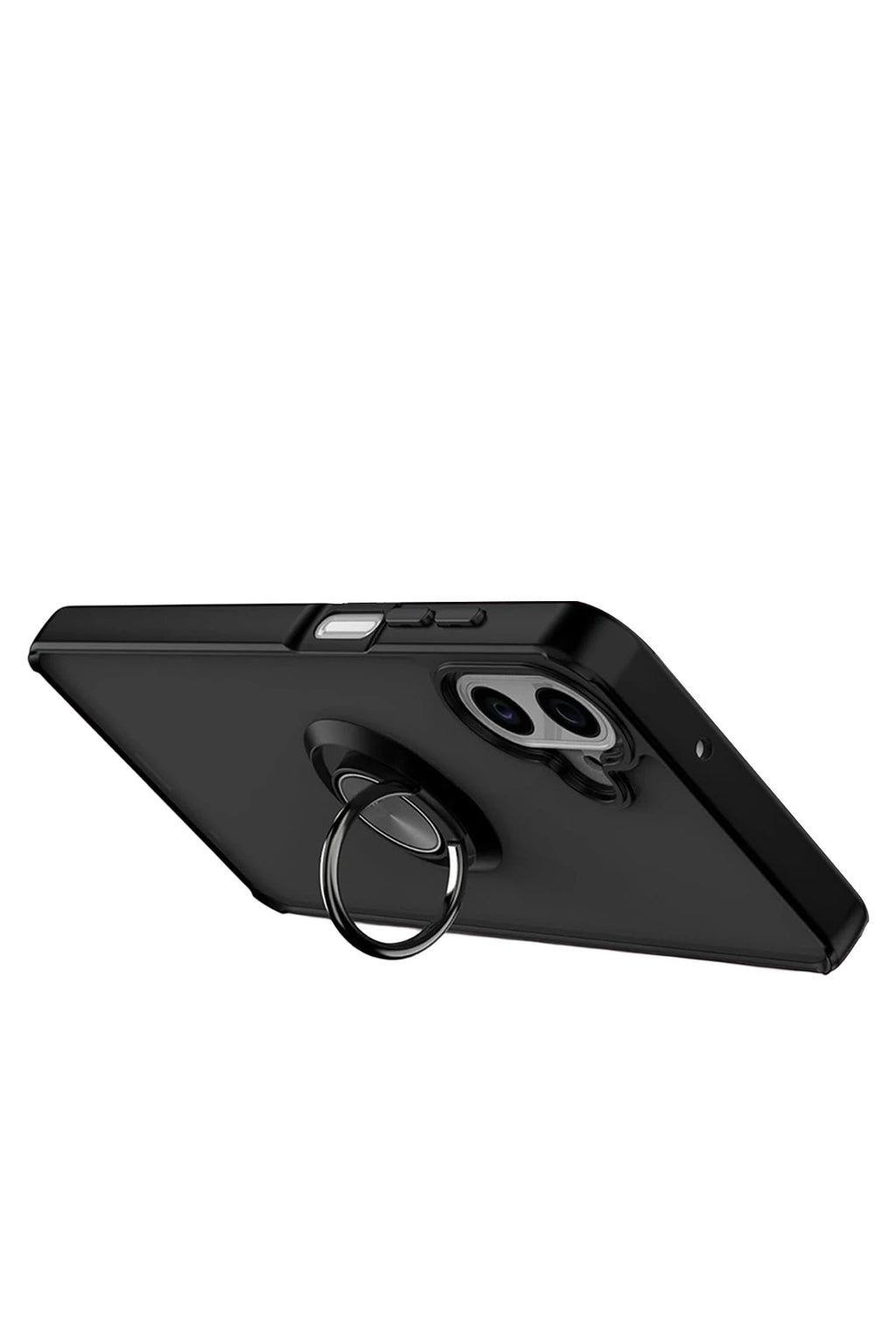 Mey İthalat® Samsung Galaxy A07 4G Montreal Yüzüklü Silikon Kapak - Siyah