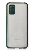 Mey İthalat® Samsung Galaxy A02S Kılıf Miami Şeffaf Silikon - Koyu Yeşil