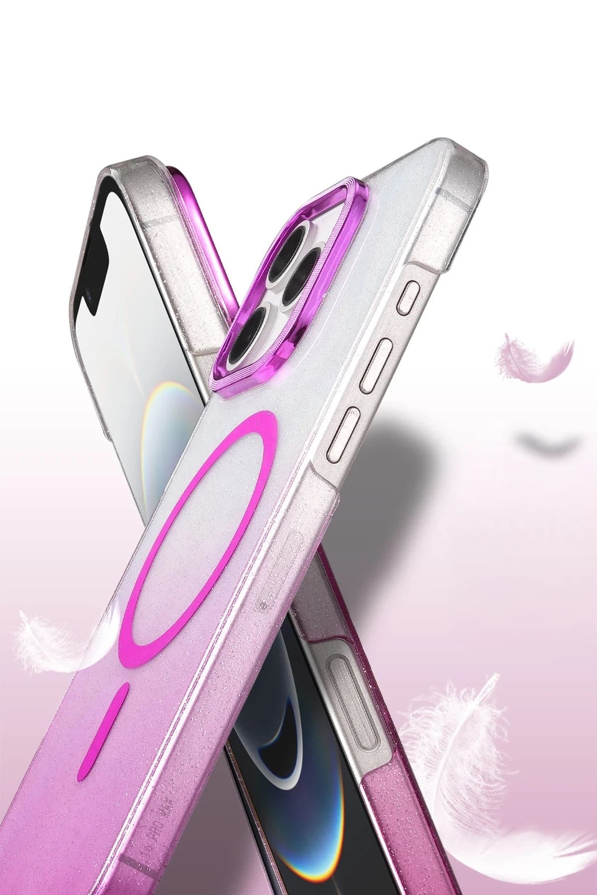 Mey İthalat® iPhone 16 Pro Glossy Magsafe Kapak - Pembe