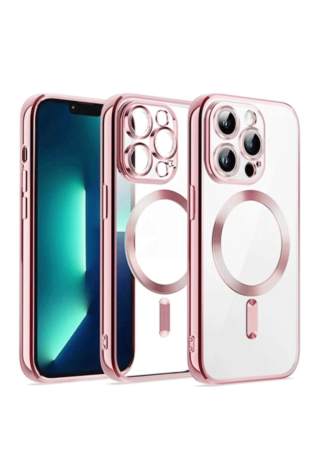Mey İthalat® iPhone 15 Kılıf Kross Magneticsafe Kapak - Pembe
