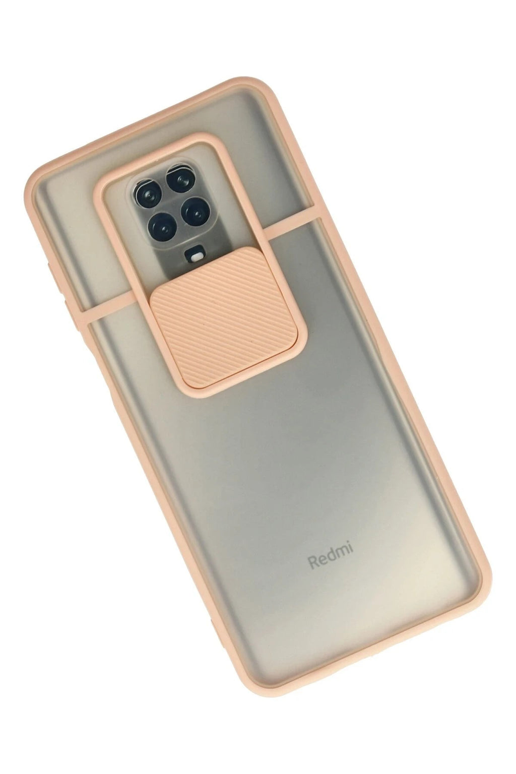Mey İthalat® Redmi Note 9 Pro Kılıf Palm Buzlu Kamera Sürgülü Silikon - Pembe