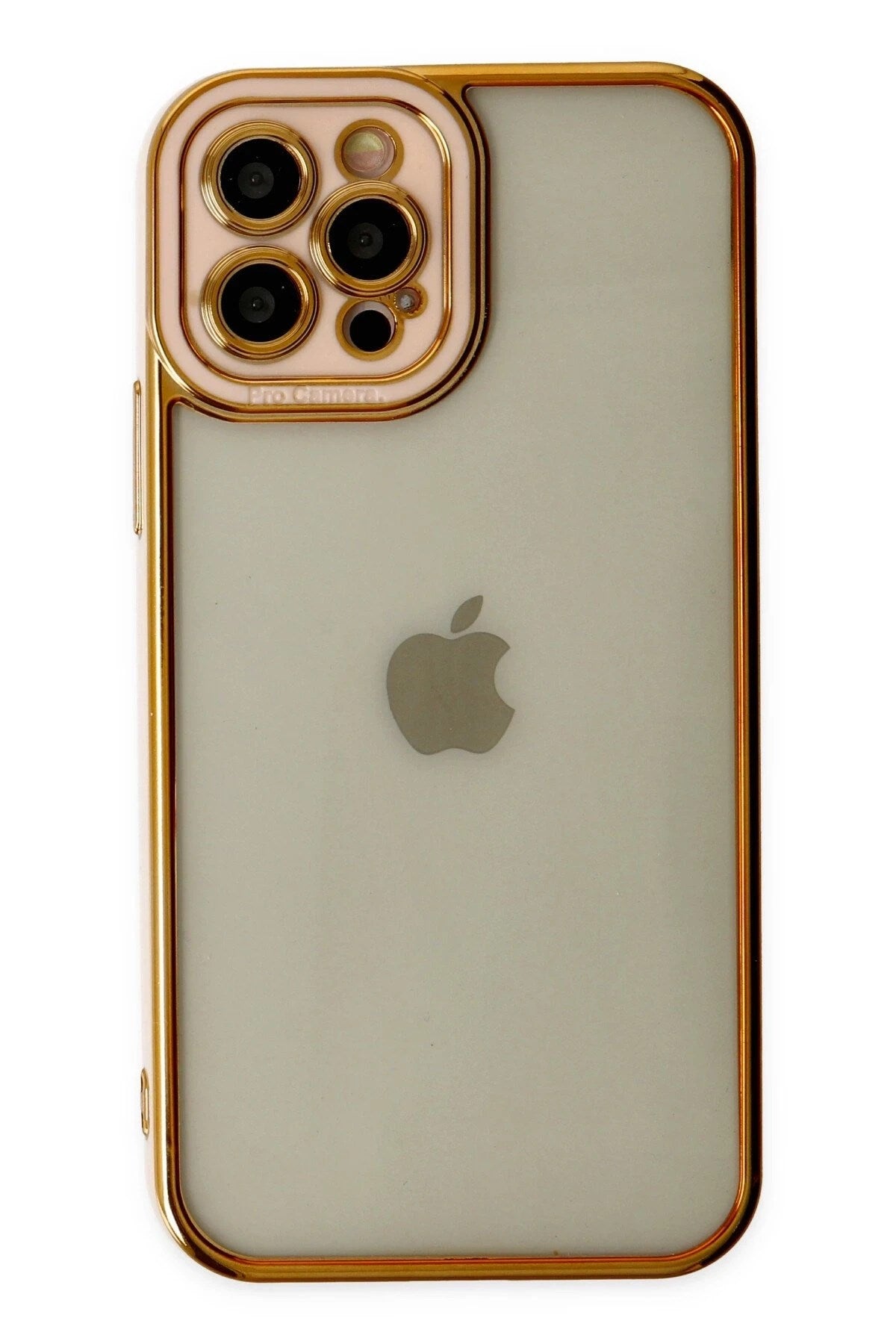 Mey İthalat® iPhone 12 Pro Max Kılıf Liva Lens Silikon - Rose