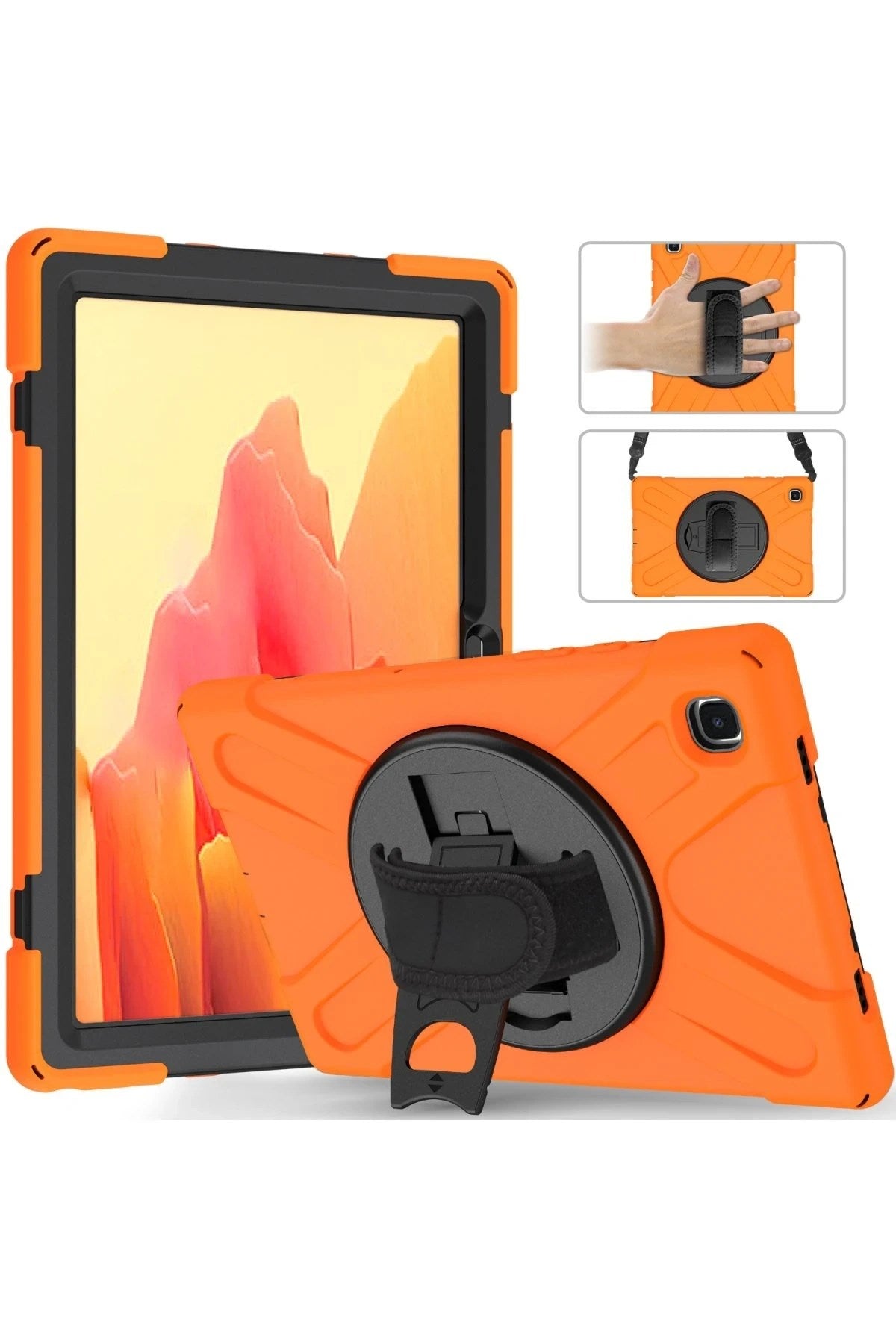 Mey İthalat® Samsung Galaxy T220 Tab A7 Lite 8.7 Kılıf Amazing Tablet Kapak - Turuncu