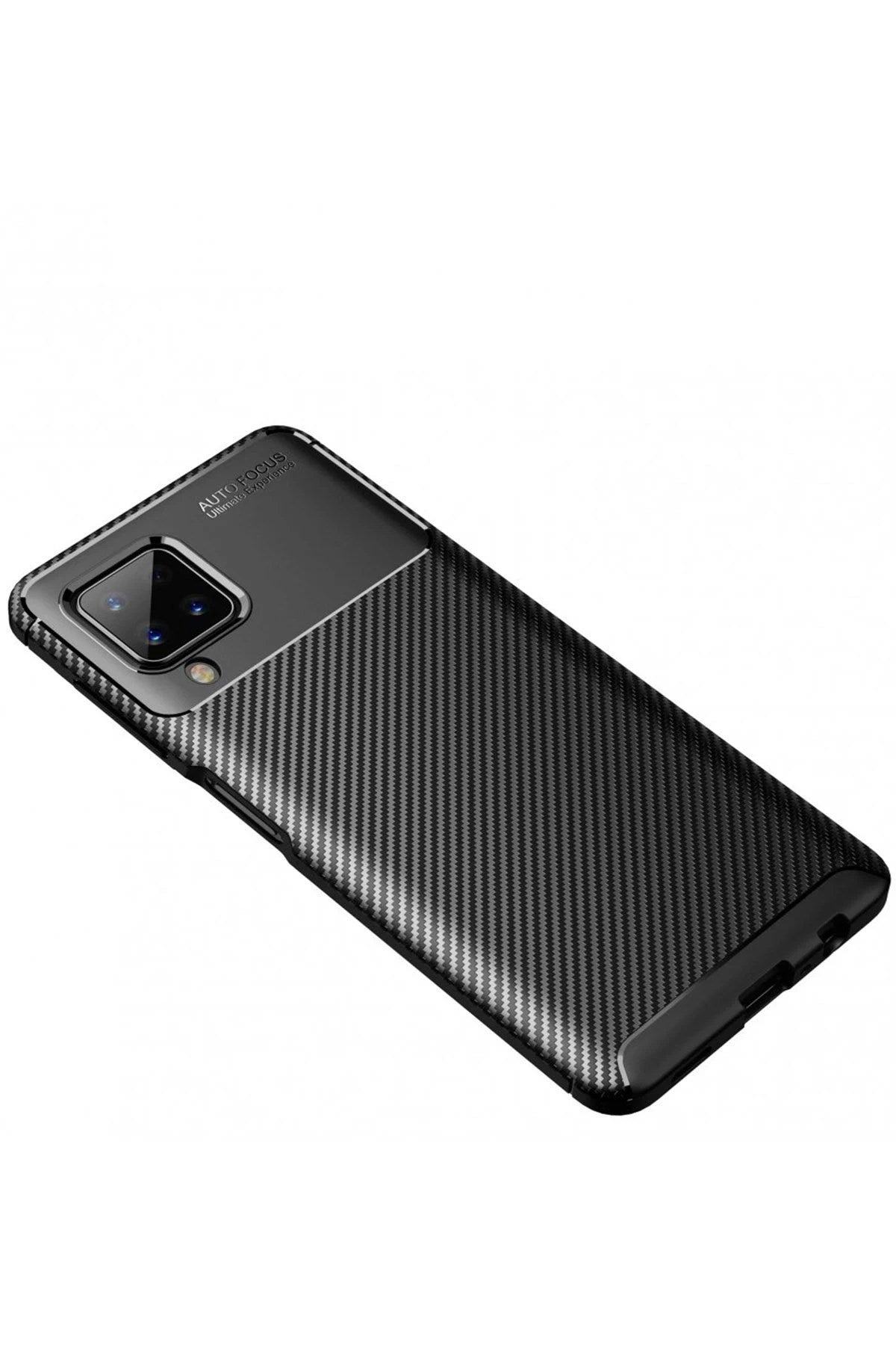Mey İthalat® Samsung Galaxy A22 Kılıf Auto Focus Karbon Kapak - Siyah