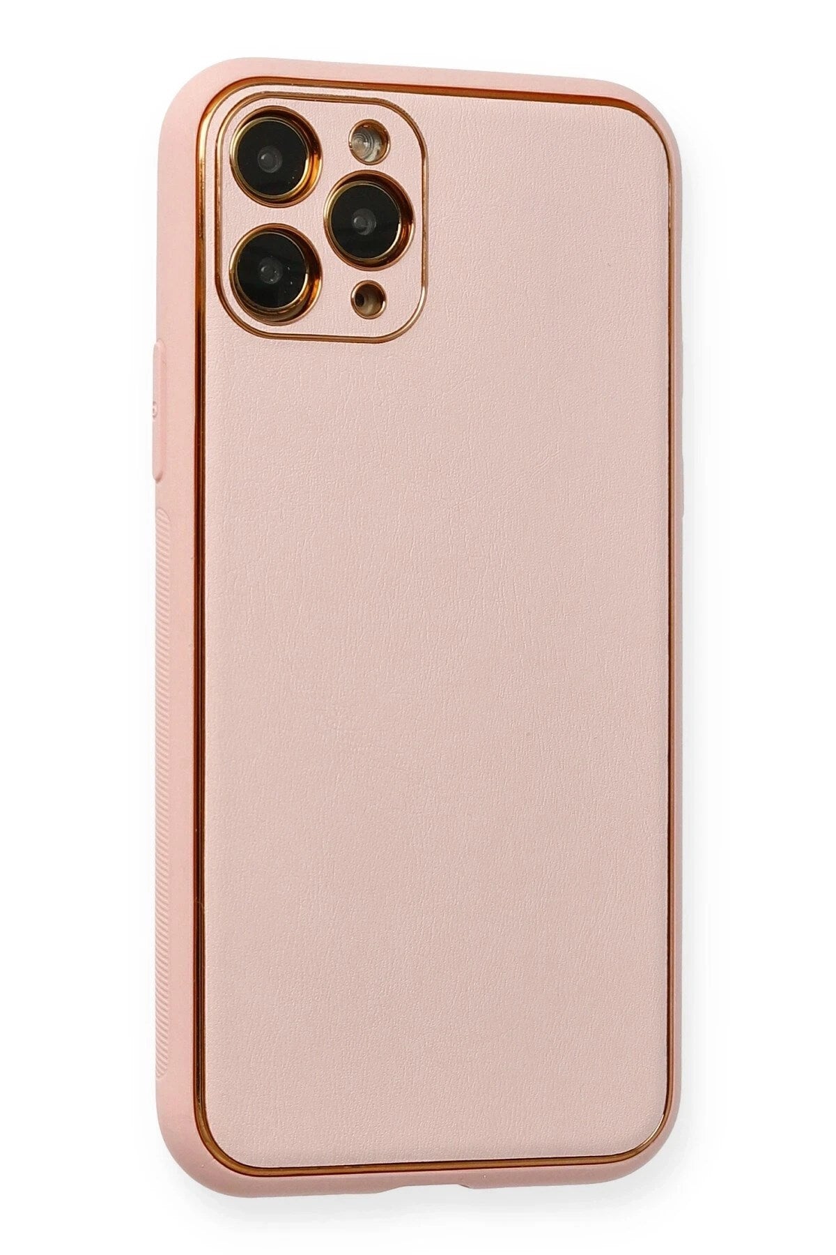 Mey İthalat® iPhone 11 Pro Max Kılıf Coco Deri Silikon Kapak - Pembe