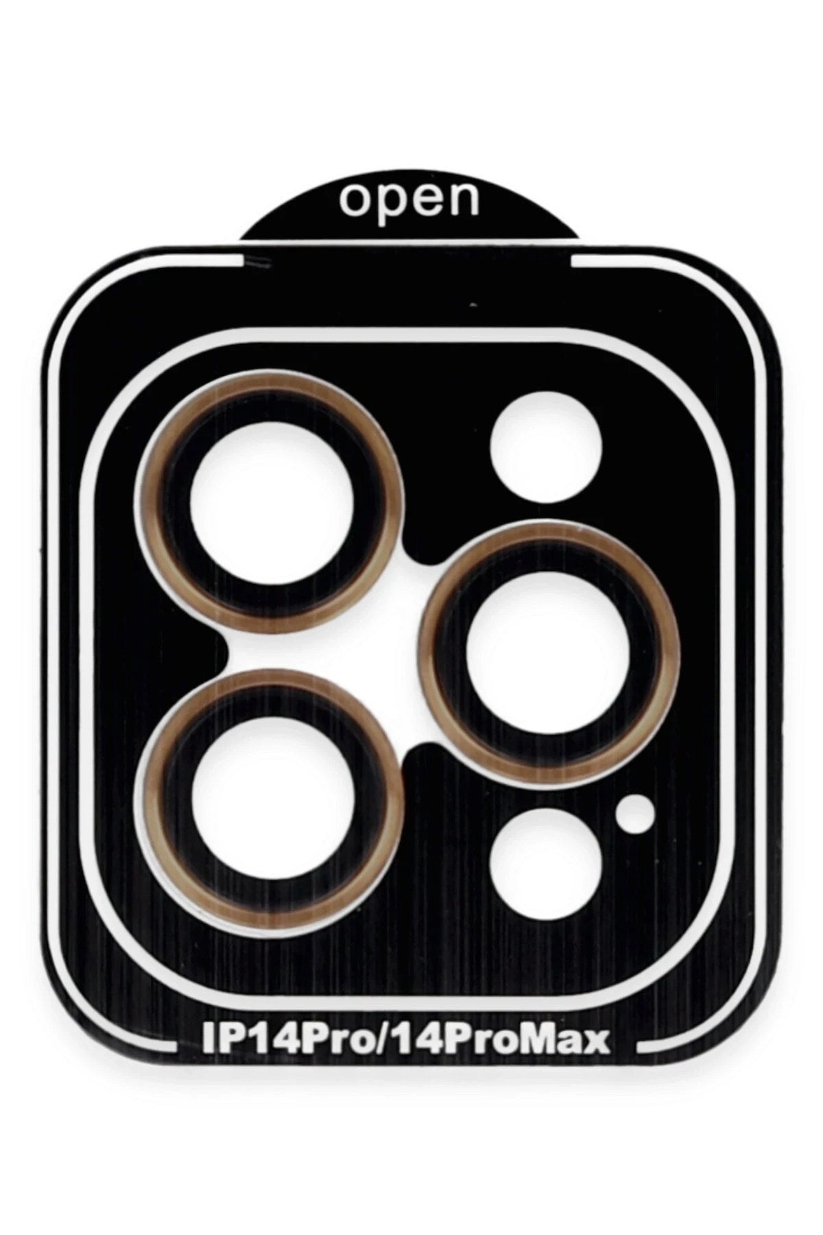 Mey İthalat® iPhone 15 Pro Max PVD Metal Kamera Lens - Turuncu