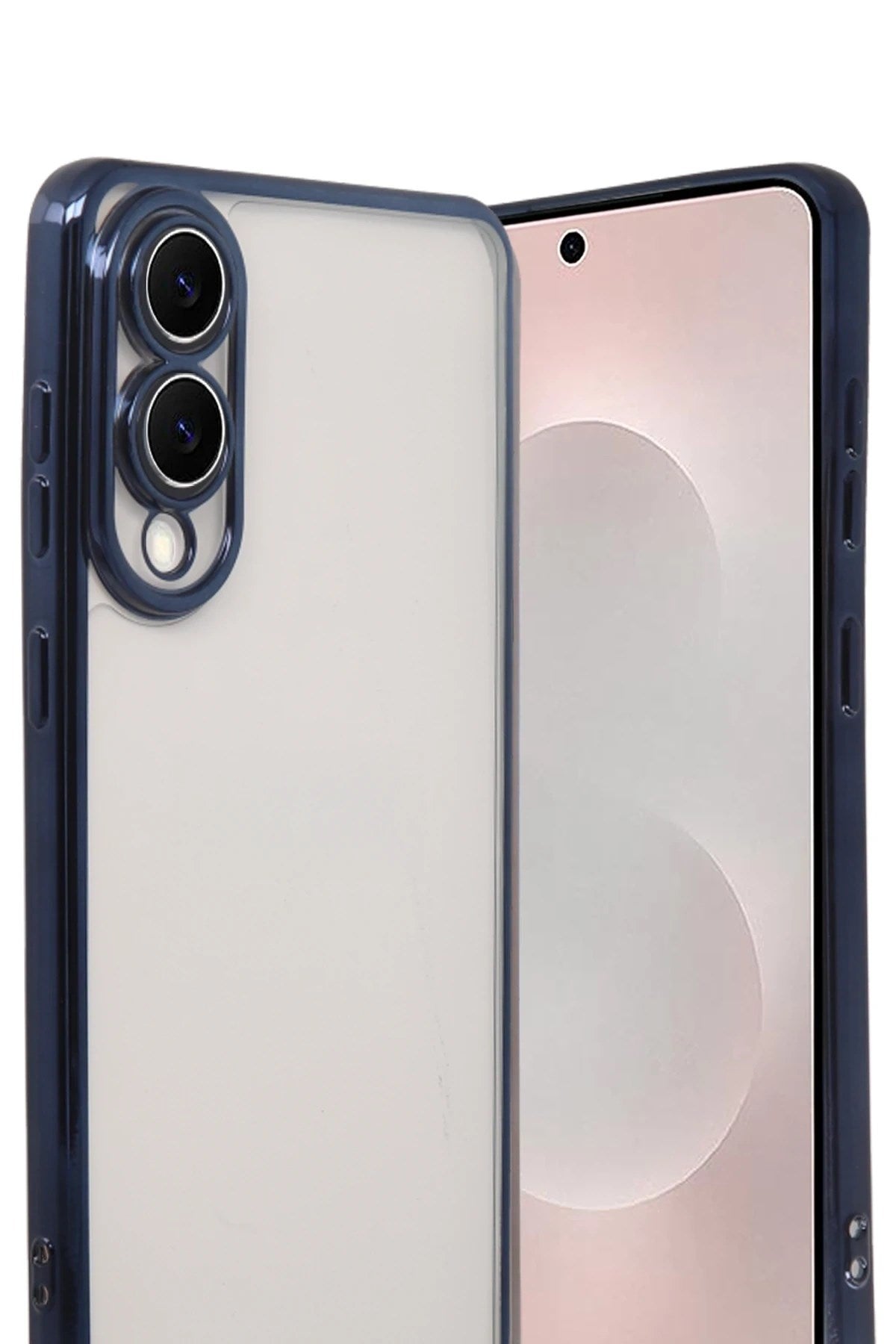 Mey İthalat® Samsung Galaxy S25 Edge Lensli Silikon - Lacivert