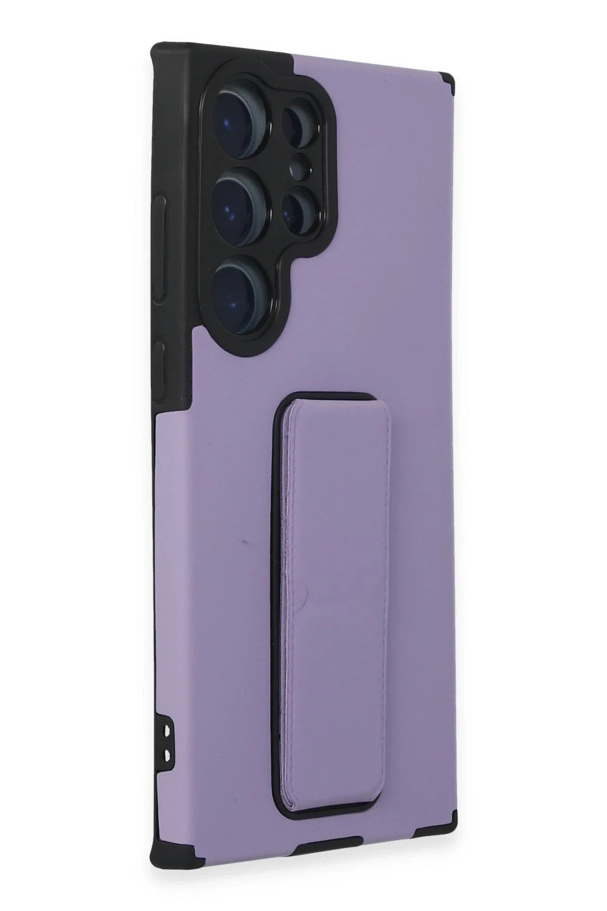 Mey İthalat® Samsung Galaxy S23 Ultra Kılıf Mega Standlı Silikon - Lila