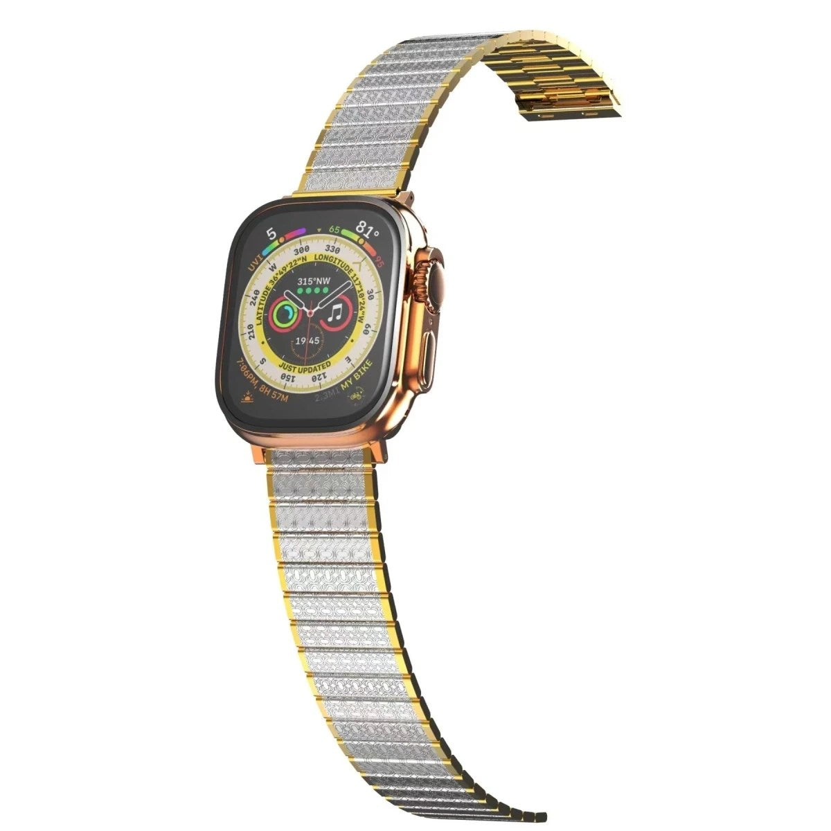 Mey İthalat® Watch 42mm Made Metal Kordon - Gümüş-Gold