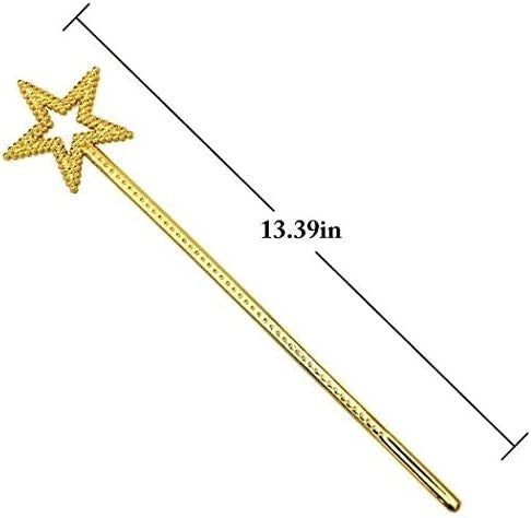 Mey İthalat® Altın Renk Yıldız Peri Asası Peri Değneği 34 cm 1 Adet