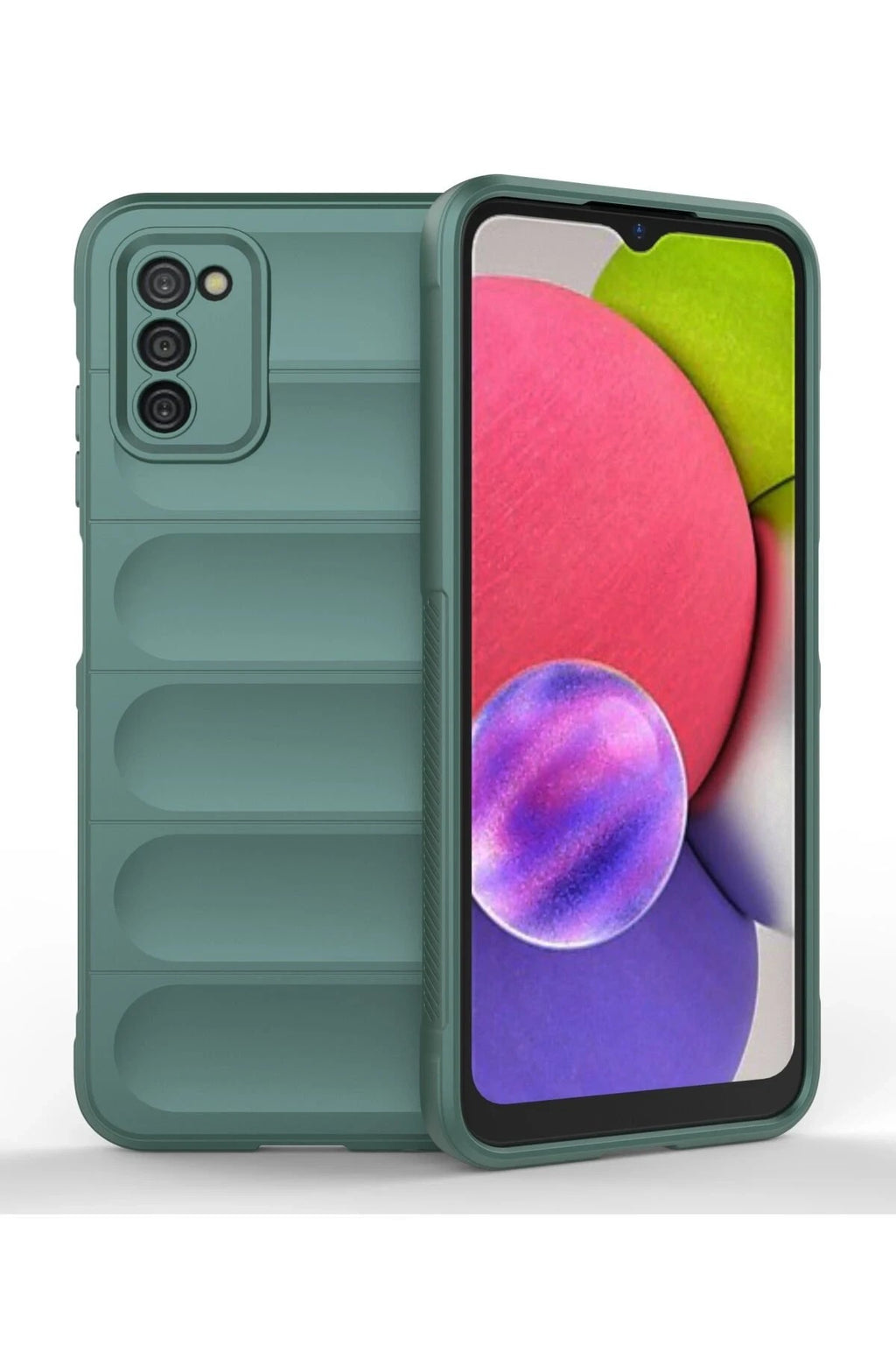 Mey İthalat® Samsung Galaxy A03S Kılıf Optimum Silikon - Koyu Yeşil