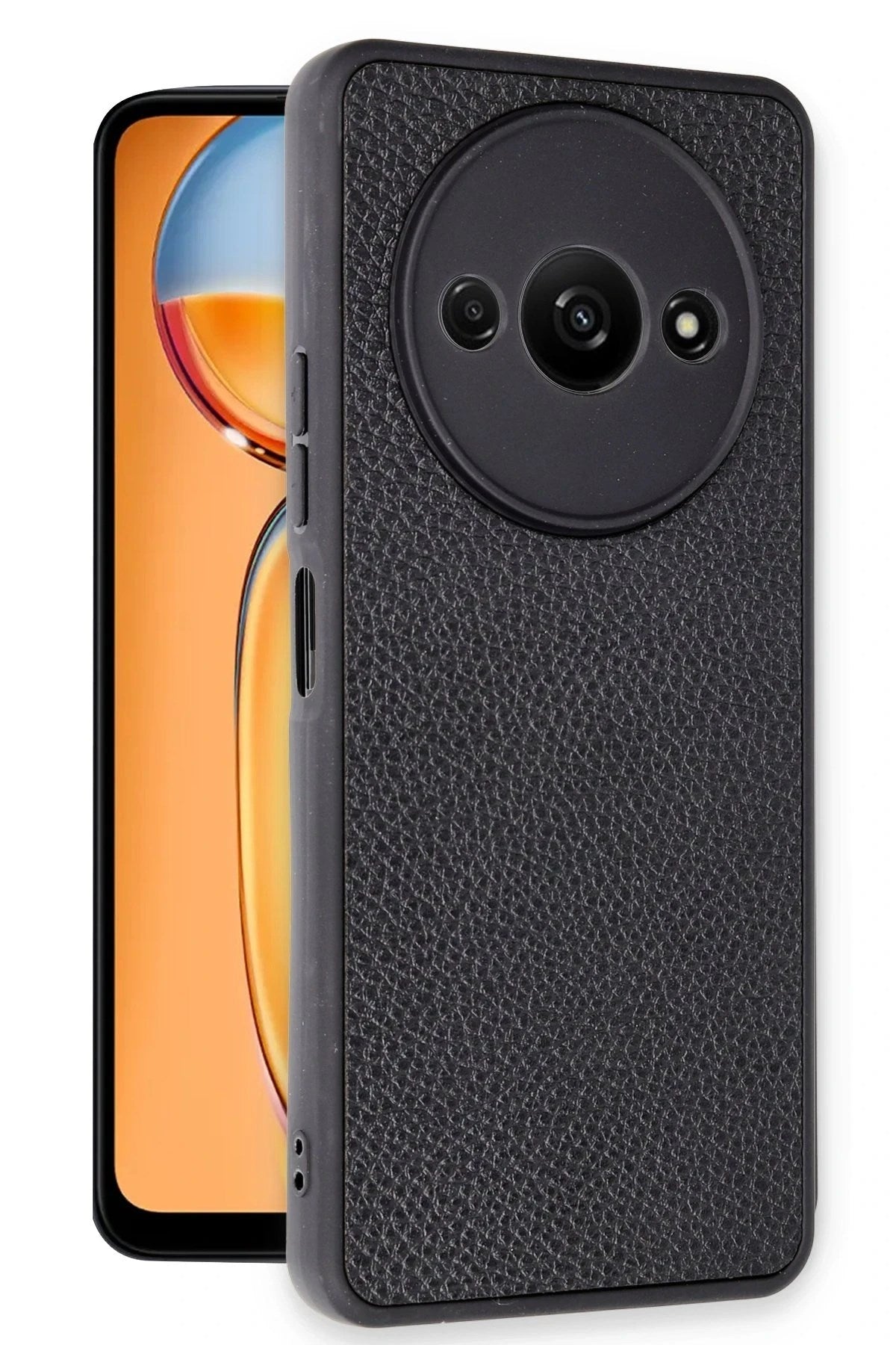Mey İthalat® Redmi A3 4G Kılıf Aras Deri Kapak - Siyah