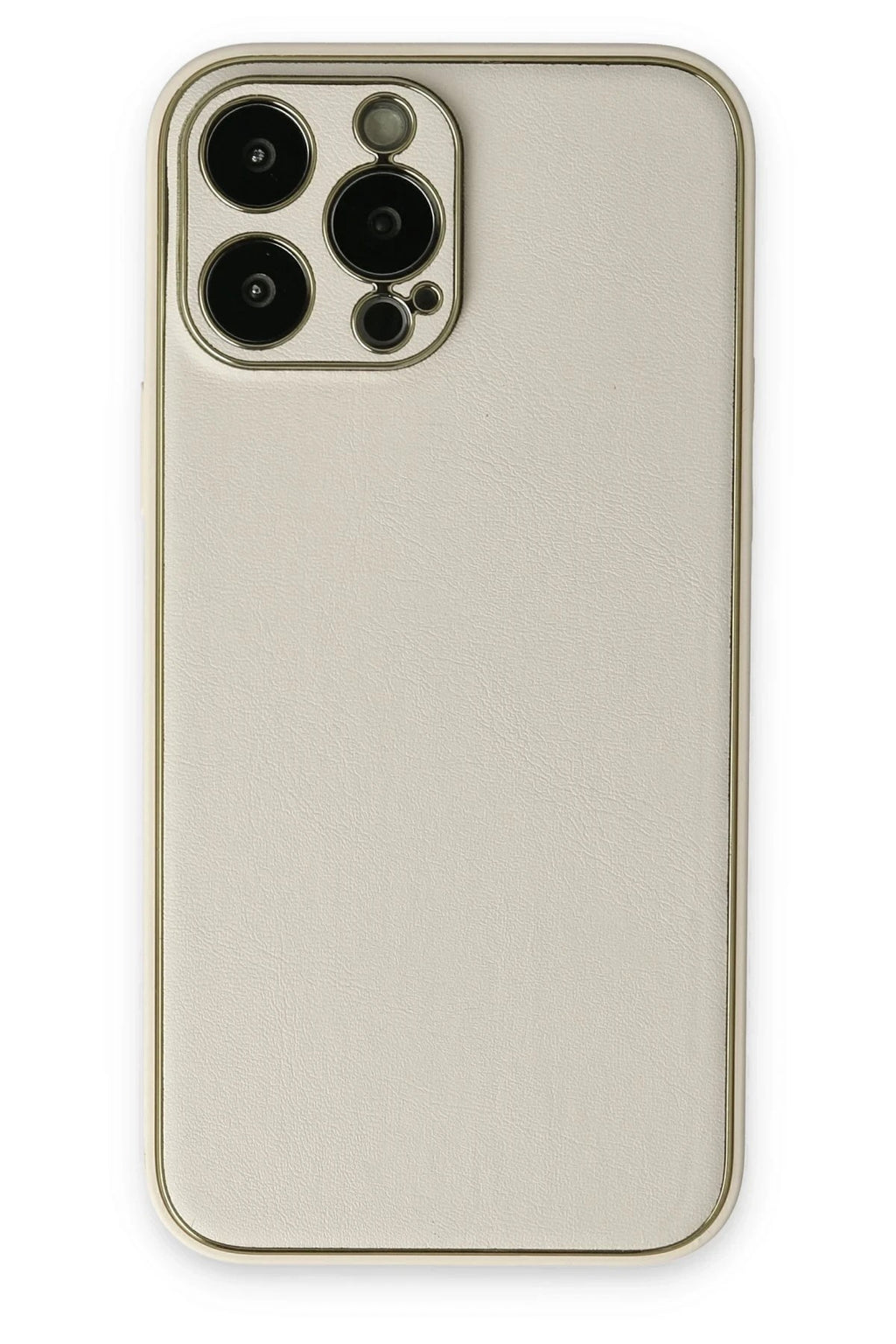 Mey İthalat® iPhone 13 Pro Kılıf Coco Deri Silikon Kapak - Beyaz