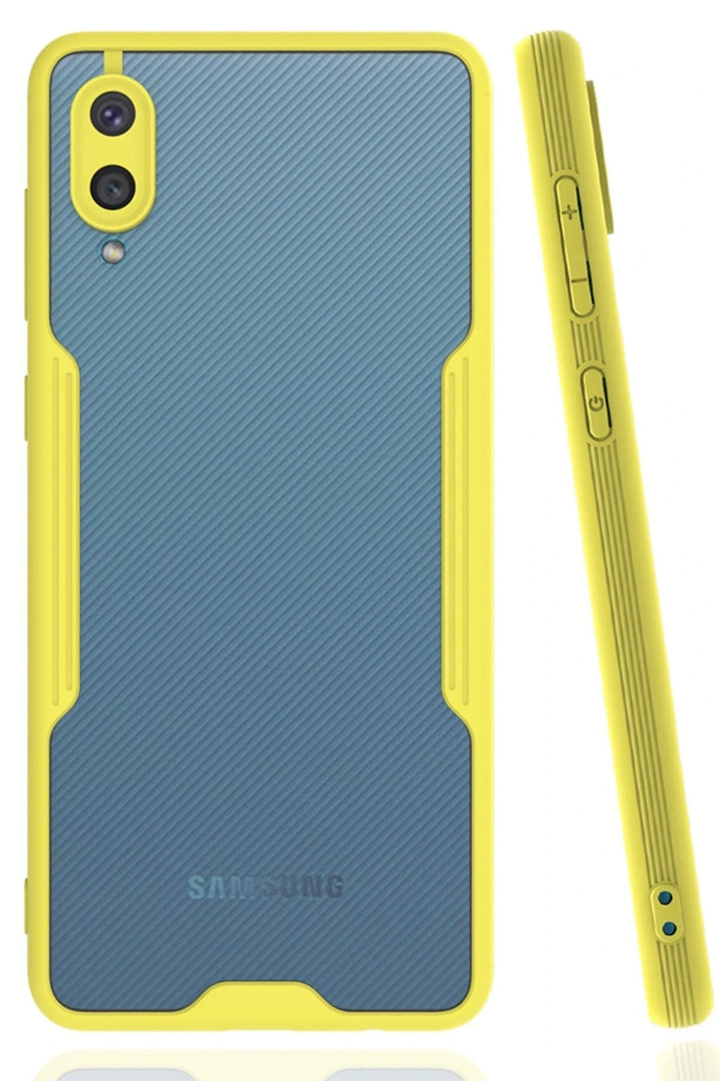 Mey İthalat® Samsung Galaxy A02 Kılıf Platin Silikon - Sarı