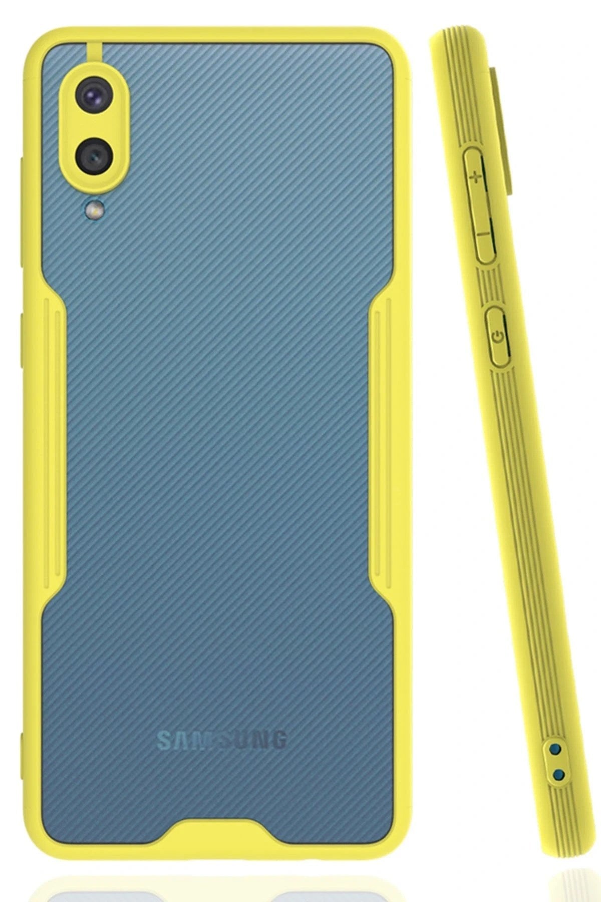 Mey İthalat® Samsung Galaxy A02 Kılıf Platin Silikon - Sarı