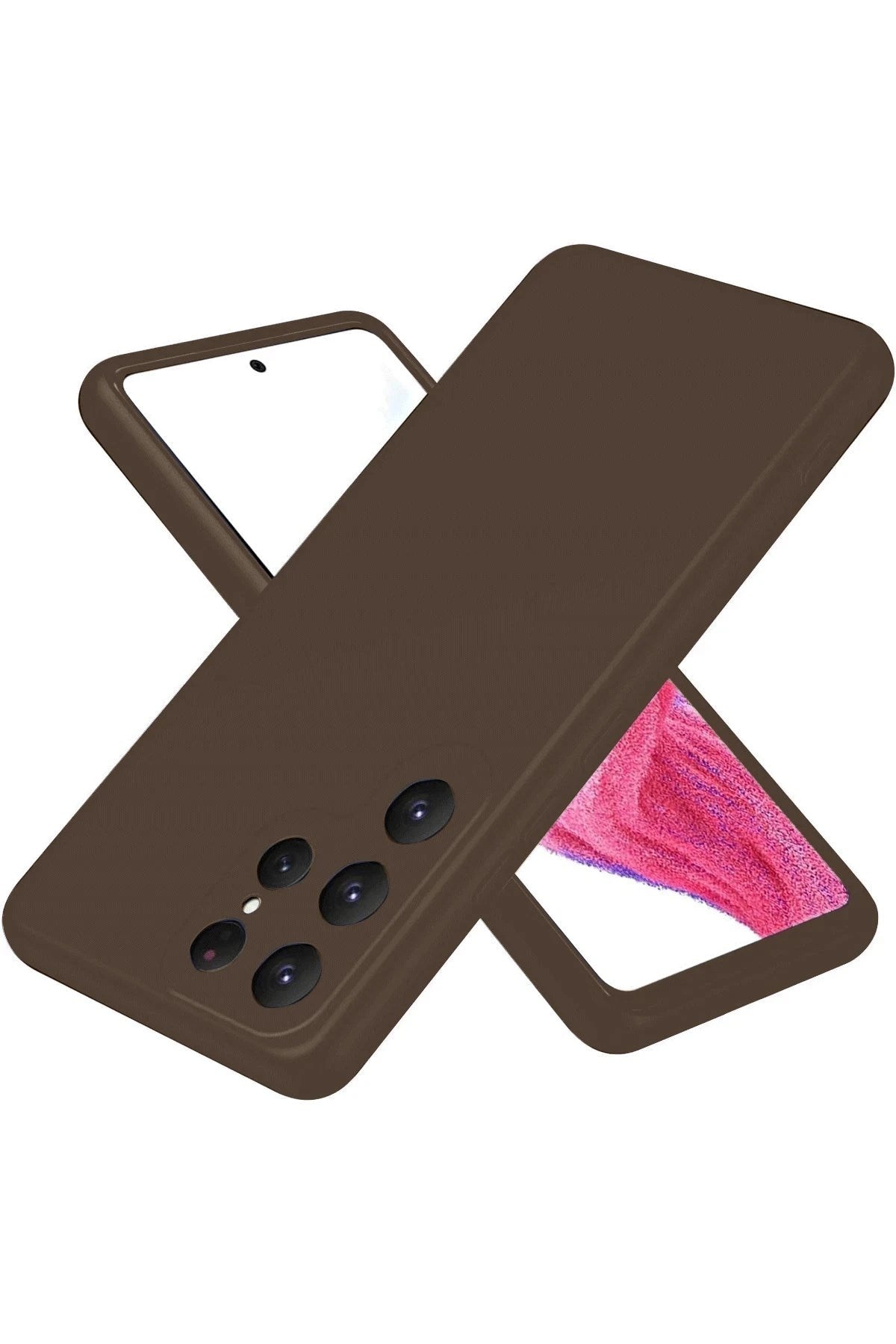 Mey İthalat® Samsung Galaxy S25 Ultra Kılıf First Silikon - Kahverengi
