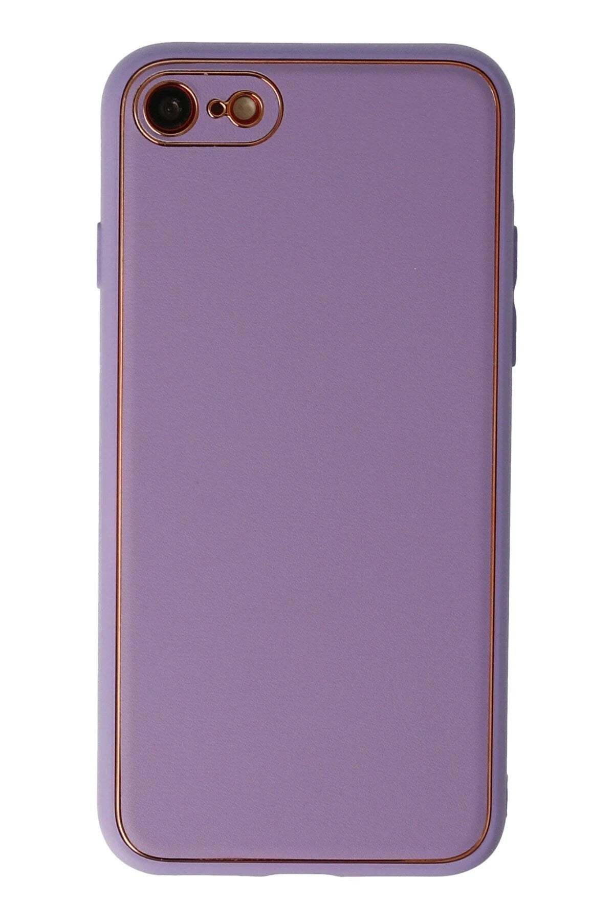 Mey İthalat® iPhone 7 Kılıf Coco Deri Silikon Kapak - Lila