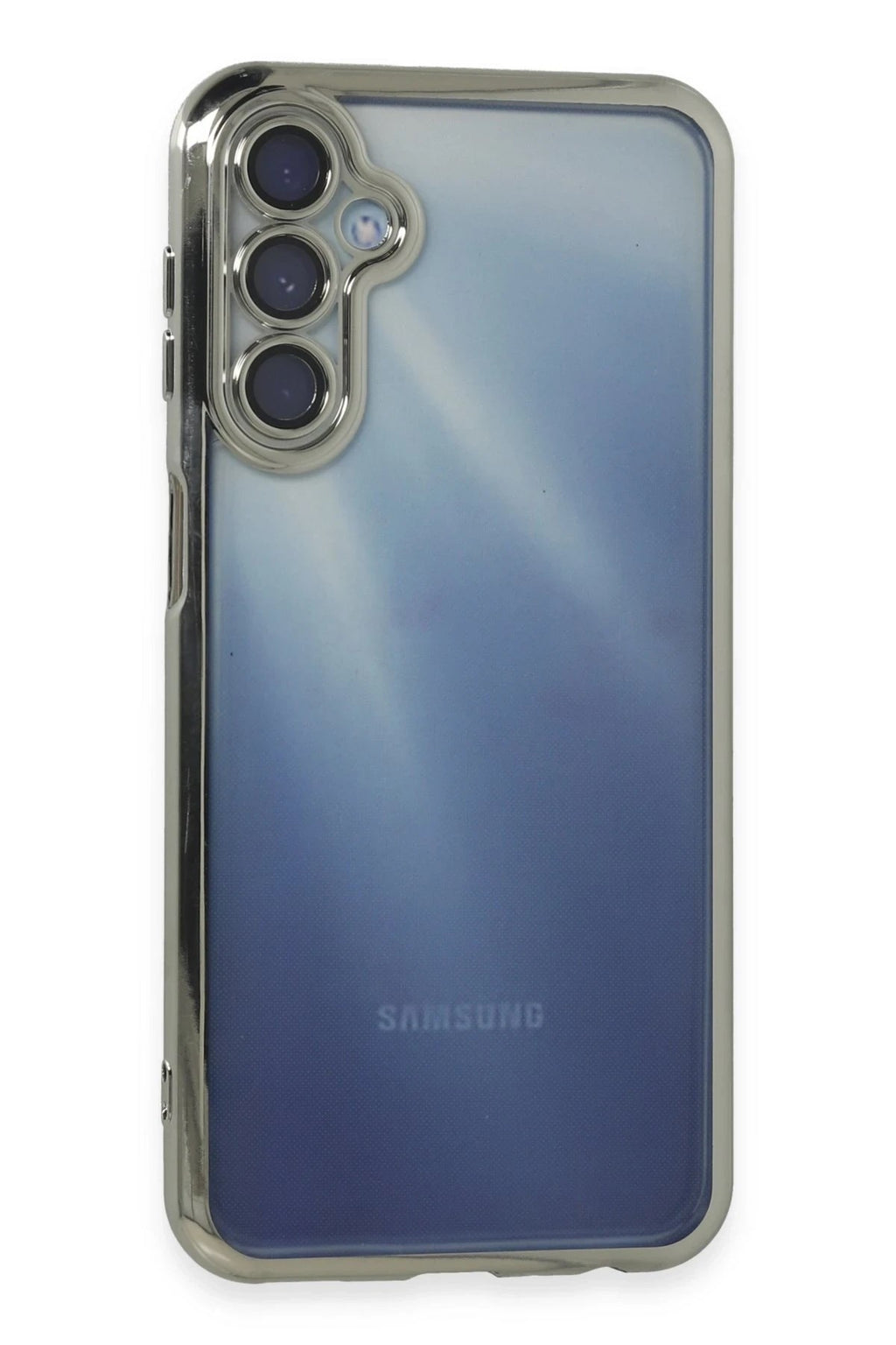 Mey İthalat® Samsung Galaxy A25 5G Kılıf Lensli Silikon - Gümüş