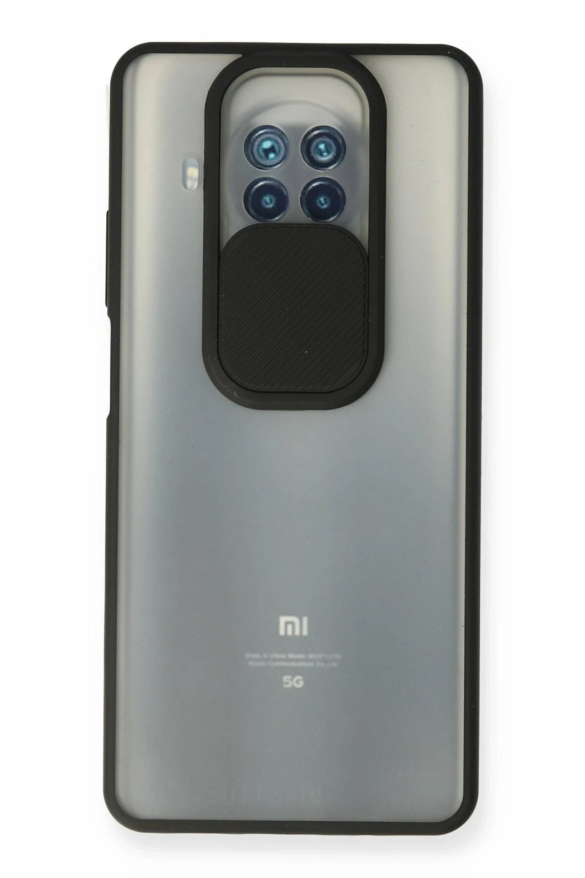 Mey İthalat® Mi 10T Lite Kılıf Palm Buzlu Kamera Sürgülü Silikon - Siyah