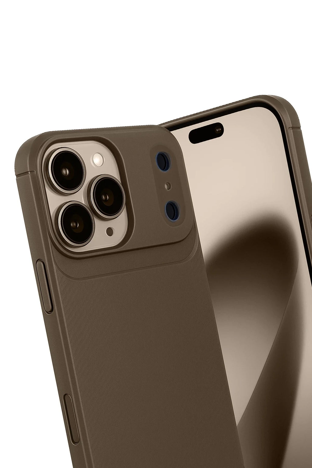 Mey İthalat® iPhone 17 Pro Max Auto Focus Karbon Kapak - Kahverengi