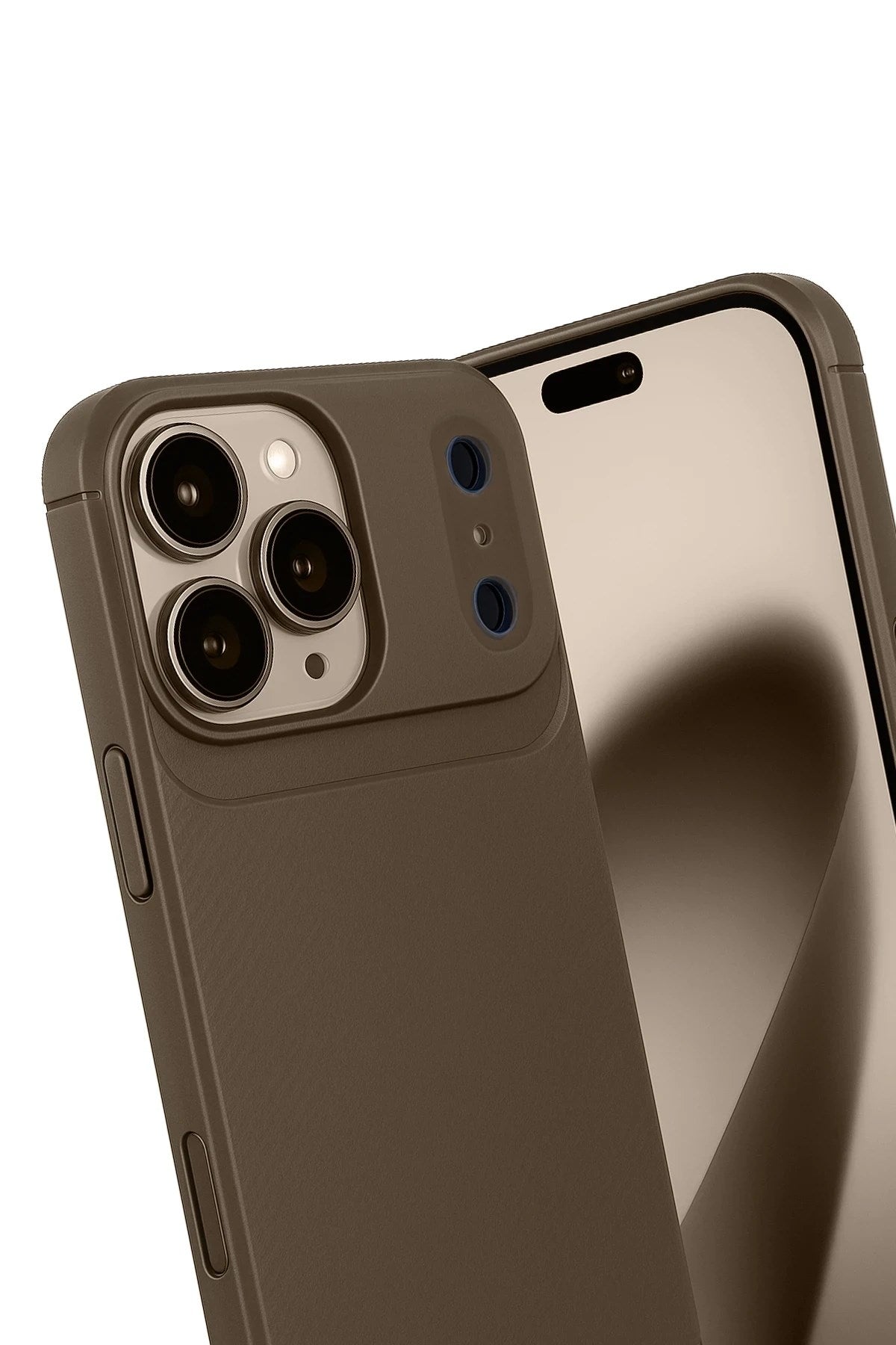 Mey İthalat® iPhone 17 Pro Max Auto Focus Karbon Kapak - Kahverengi