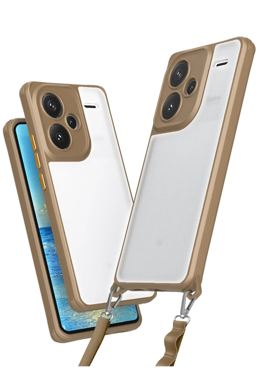 Mey İthalat® Redmi Note 13 Pro Plus Kılıf Penta Silikon Kılıf - Çöl Titanyum