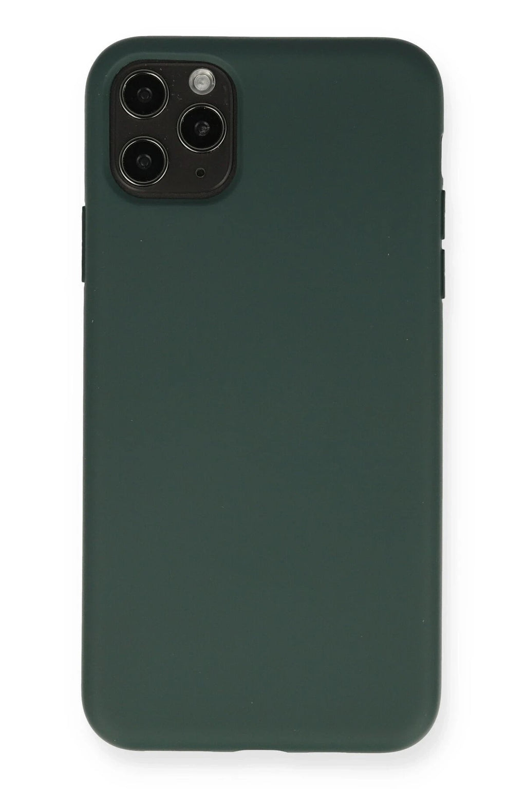 Mey İthalat® iPhone 11 Pro Max Kılıf Nano içi Kadife Silikon - Koyu Yeşil
