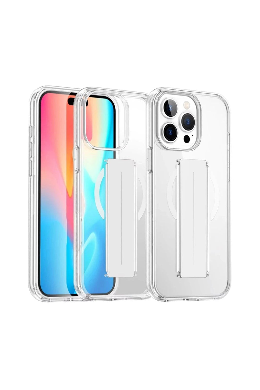 Mey İthalat® iPhone 14 Pro Max Kılıf Alfa Magsafe Standlı Kapak - Şeffaf