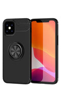 Mey İthalat® iPhone 12 Mini Kılıf Range Yüzüklü Silikon - Siyah