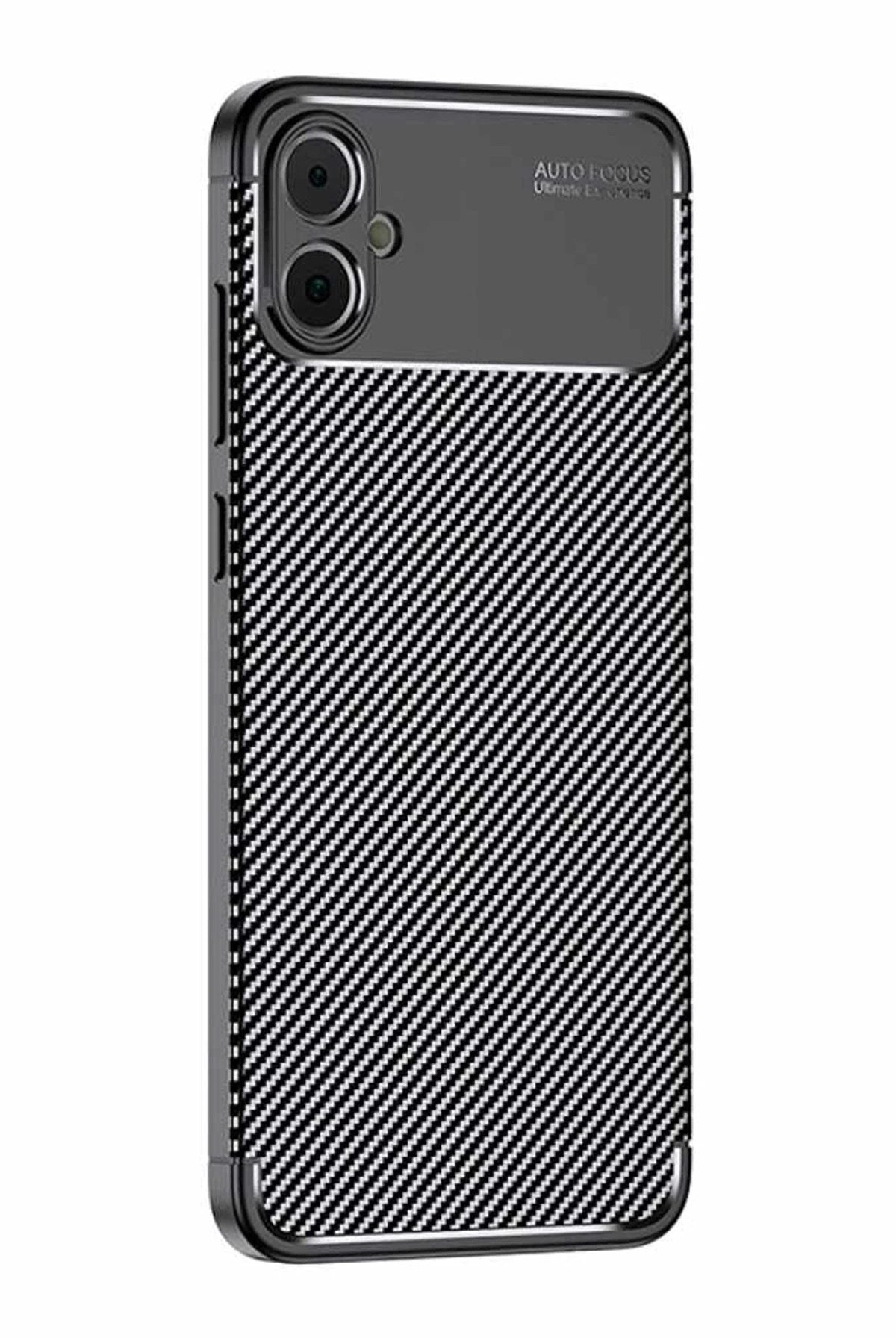 Mey İthalat® Samsung Galaxy A05 Kılıf Auto Focus Karbon Kapak - Siyah