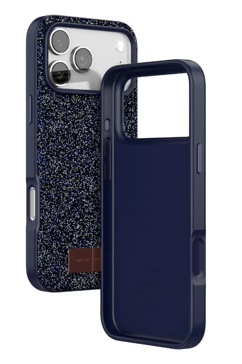 Mey İthalat® iPhone 17 Pro Bright Simli Kapak - Mavi