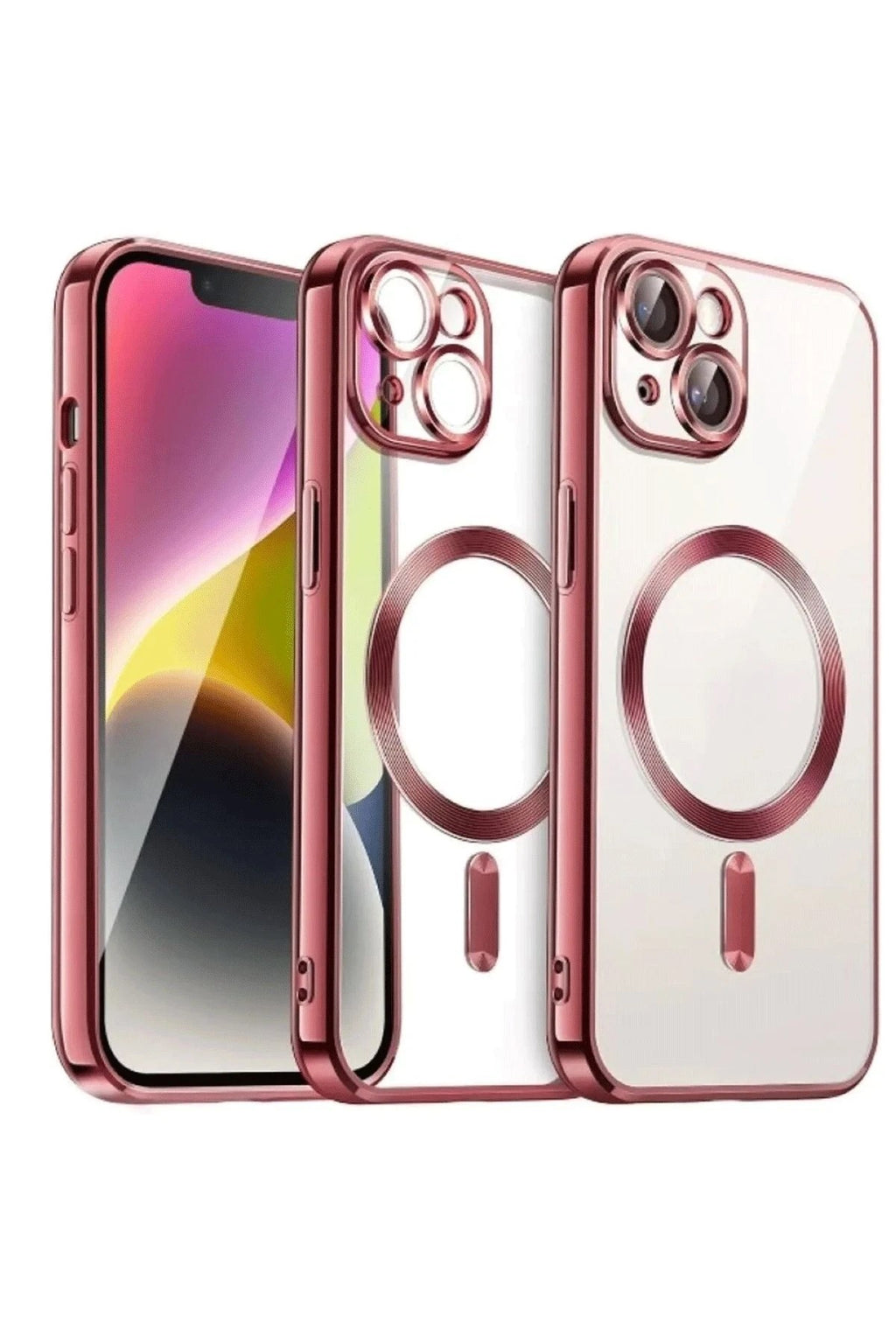 Mey İthalat® iPhone 15 Kılıf Kross Magneticsafe Kapak - Kırmızı
