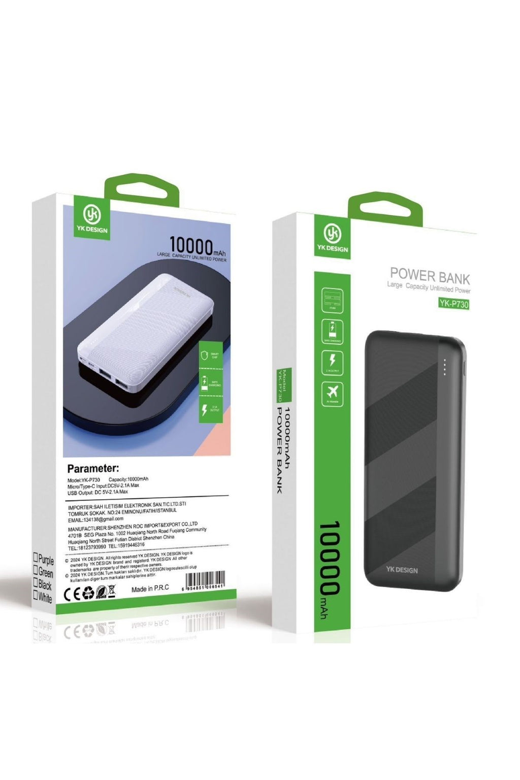 Mikro Type-C USB Hızlı Şarj Edebilen 10000 mAh Powerbank