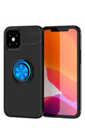 Mey İthalat® iPhone 12 Mini Kılıf Range Yüzüklü Silikon - Siyah-Mavi