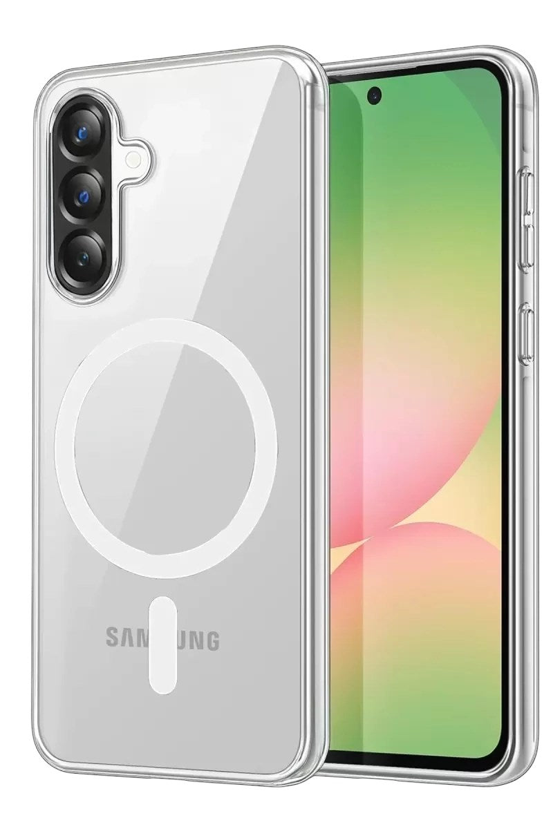 Mey İthalat® Samsung Galaxy A57 5G Combo Sert Şeffaf Magsafe Kapak - Şeffaf