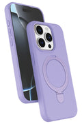 Mey İthalat® iPhone 15 Pro Max Regal Magsafe Standlı Kapak - Lila